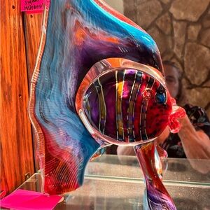 Murano Vibrant Glass Fish Sculpture